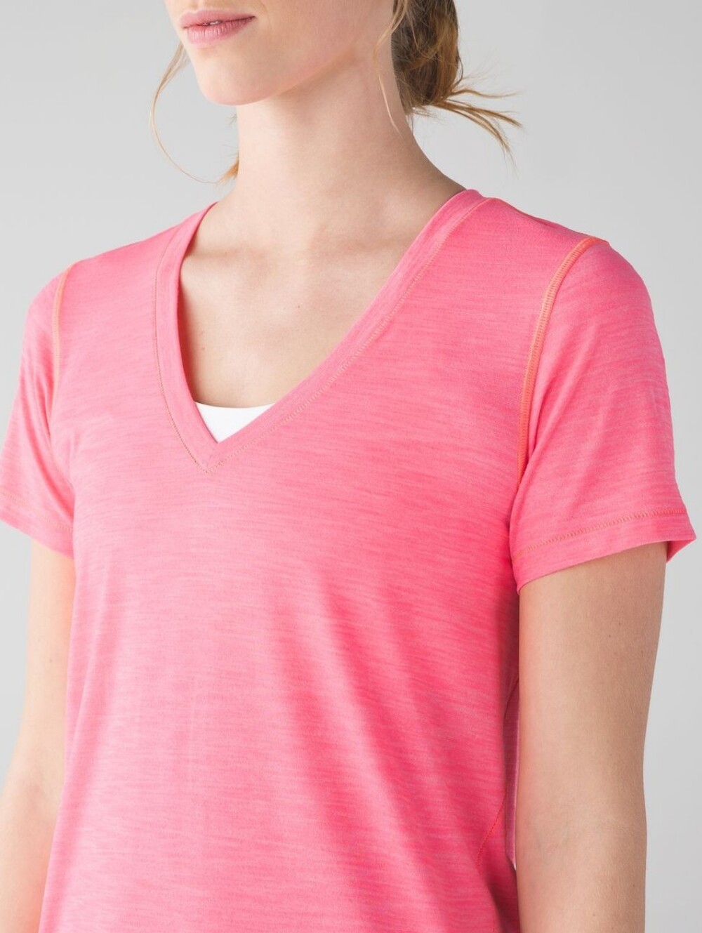 NWT Lululemon What The Sport Tee Heathered Flash Light
